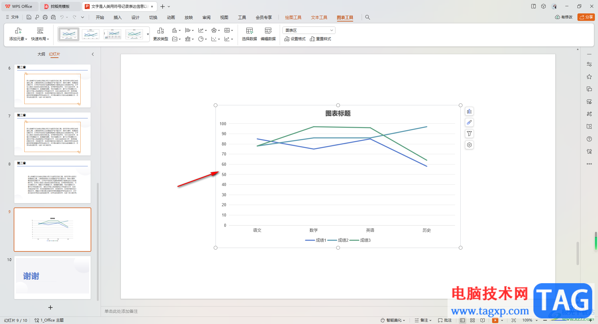 wps ppt中插入圖表并編輯圖表數(shù)據(jù)的方法