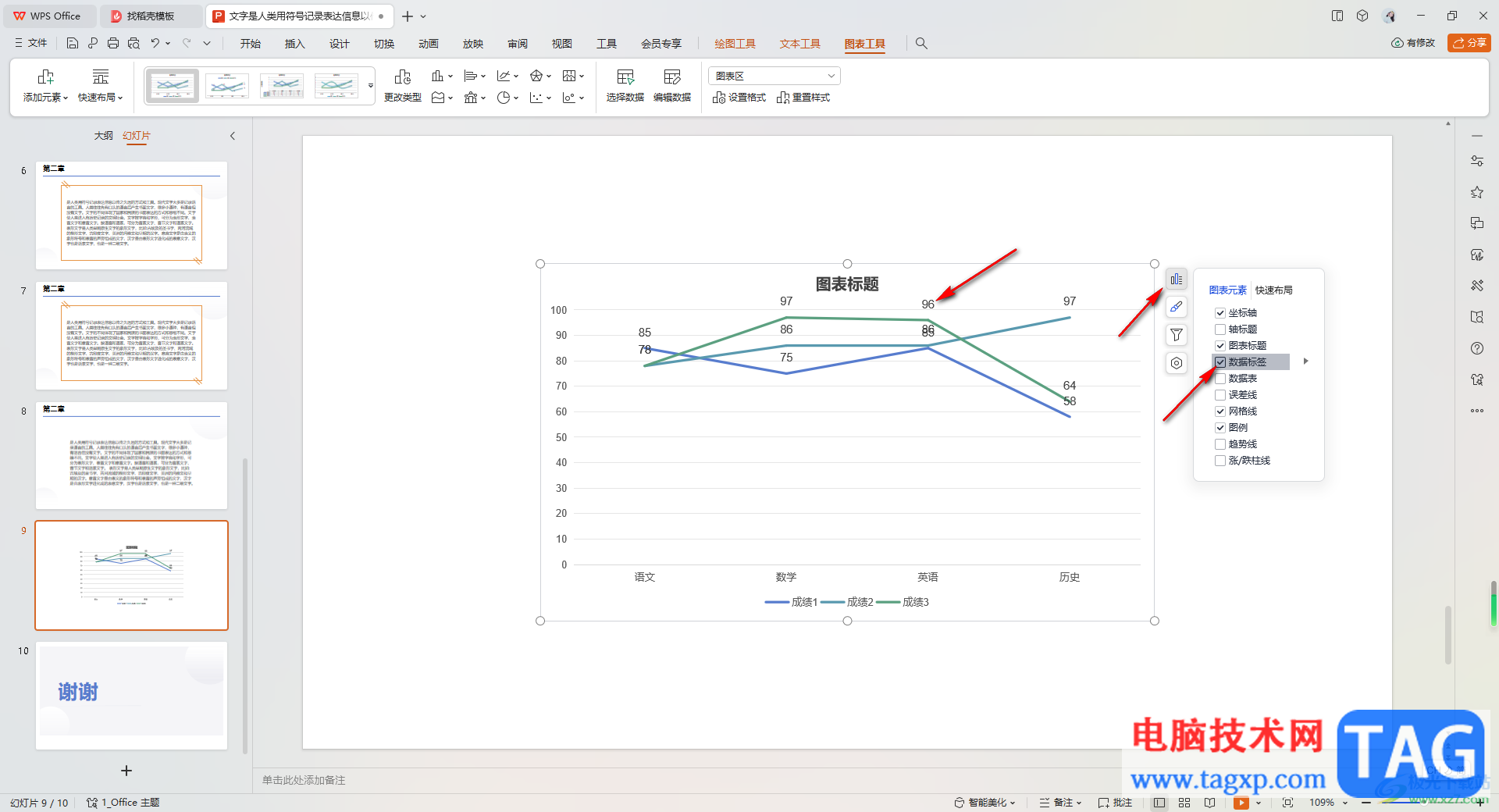 wps ppt中插入圖表并編輯圖表數(shù)據(jù)的方法