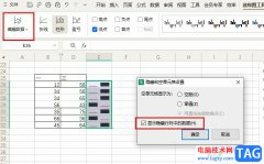 WPS Excel在迷你圖中顯示隱