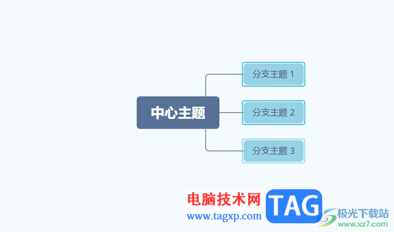 xmind將兩個(gè)子主題歸一的教程