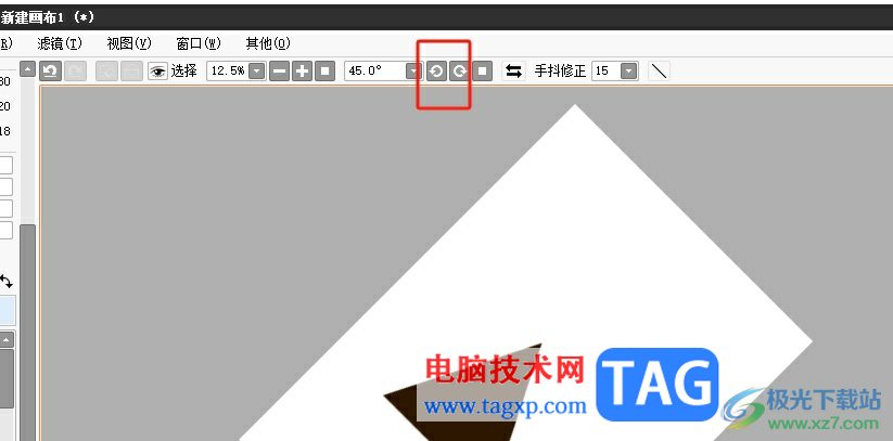 sai旋轉(zhuǎn)畫布方向的教程 