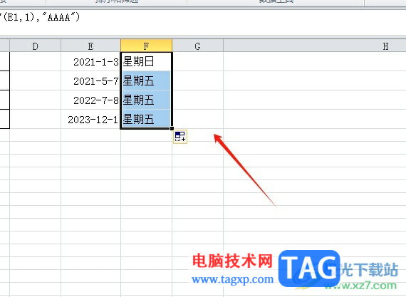 ?excel輸入日期自動計算成周數(shù)的教程