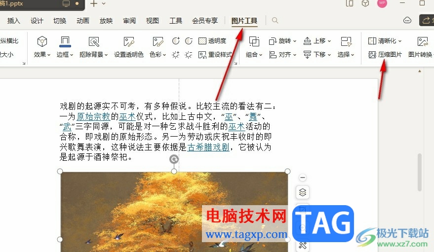 WPS PPT壓縮幻燈片中的圖片的方法