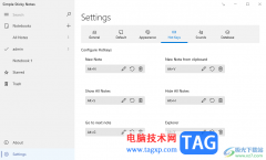 Simple Sticky Notes設置快捷鍵的方法