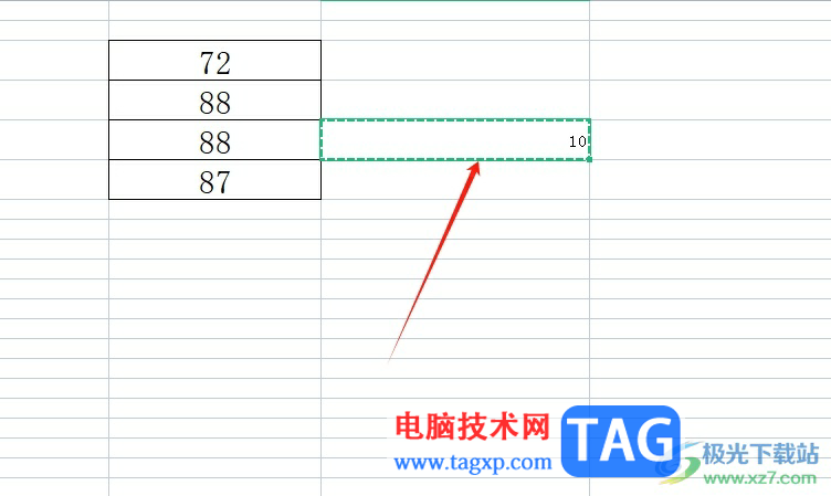 wps讓全部單元格統(tǒng)一加上一個數(shù)的教程