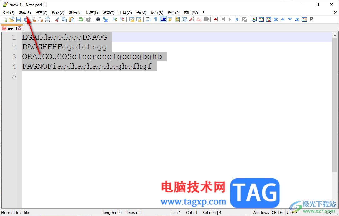 Notepad++進(jìn)行字母大小寫互換的方法