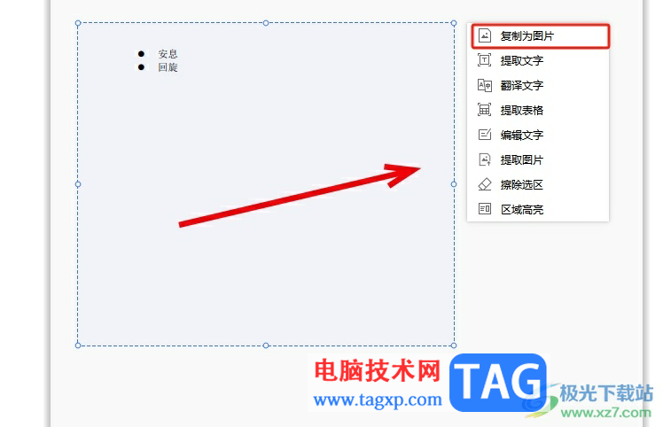 極光pdf將頁面選中區(qū)域轉換為圖片的教程
