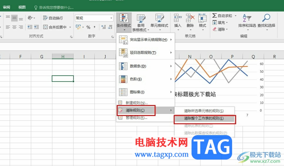 Excel一鍵清除整個工作表的規(guī)則的方法