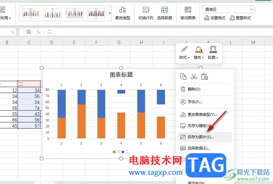 WPS Excel圖表和表格融為一體的方法