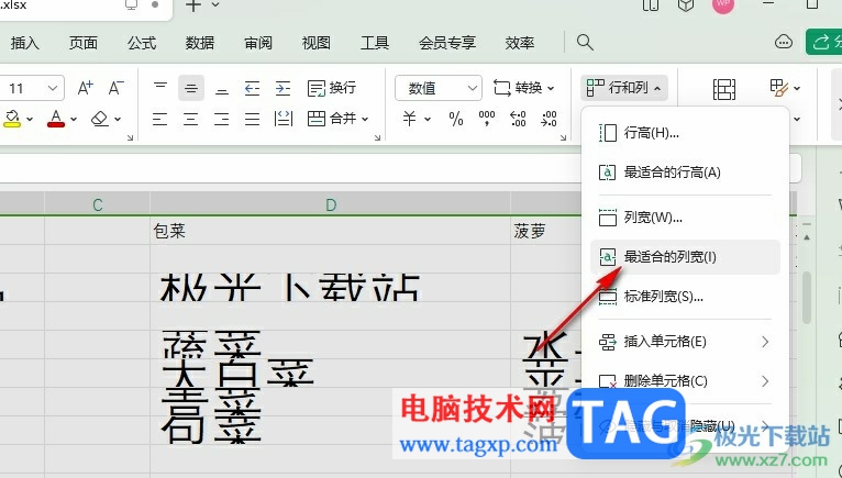 WPS Excel顯示完整內(nèi)容的方法
