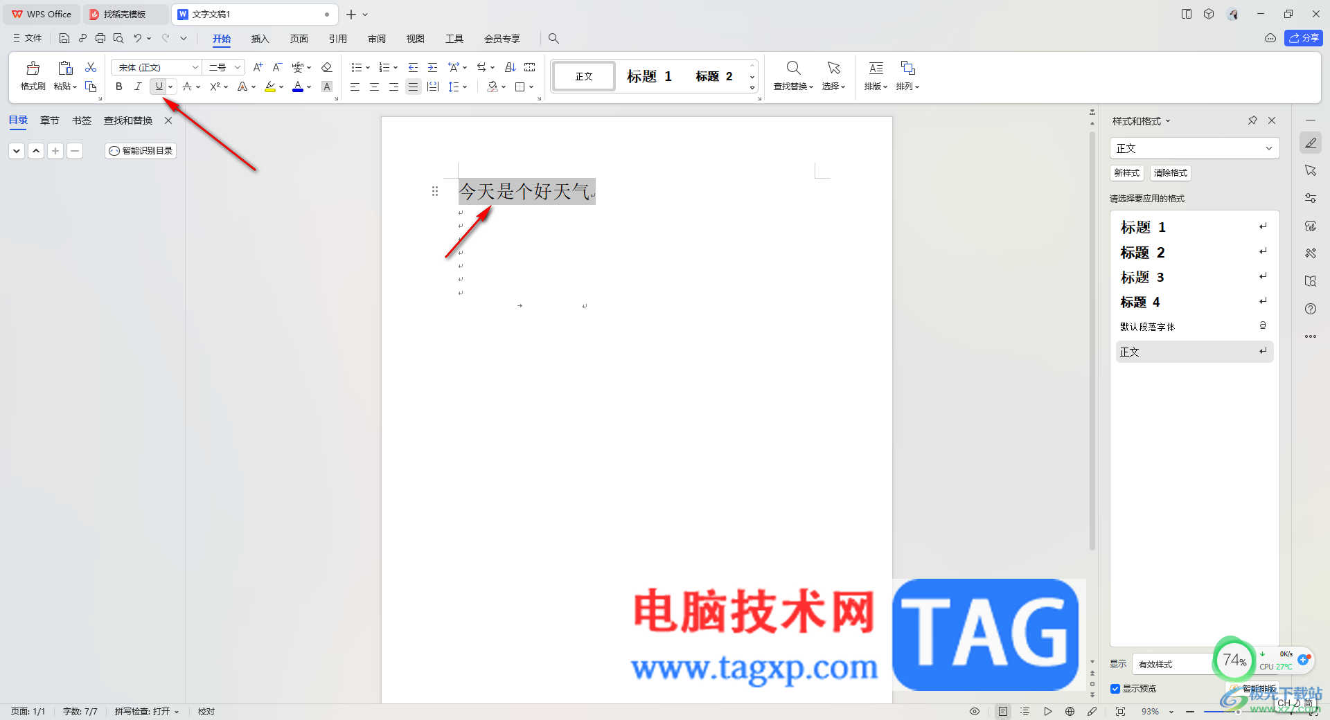 WPS Word插入下劃線沒有顯示的解決方法