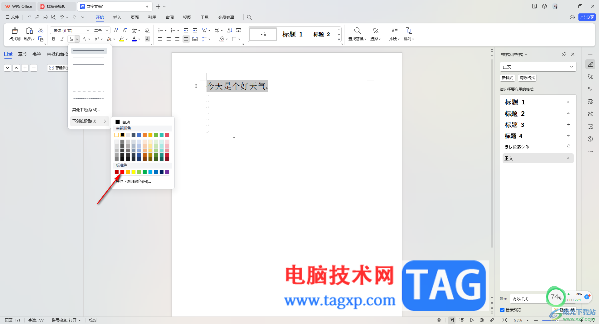 WPS Word插入下劃線沒有顯示的解決方法