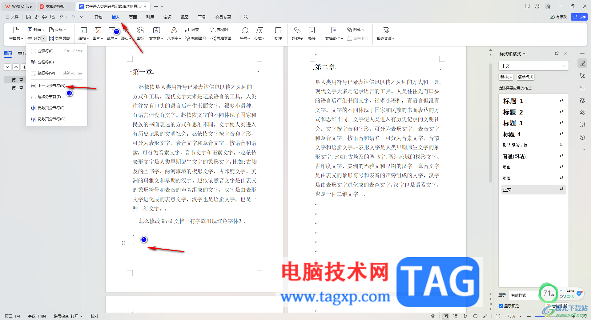 WPS Word從任意指定頁設(shè)置起始頁碼的方法