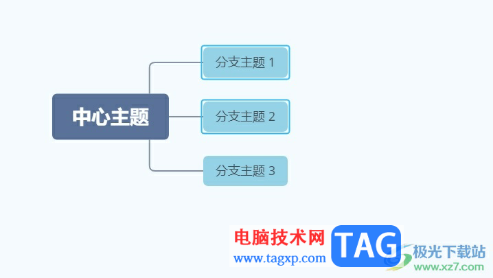 ?xmind為不同主題添加概要的教程