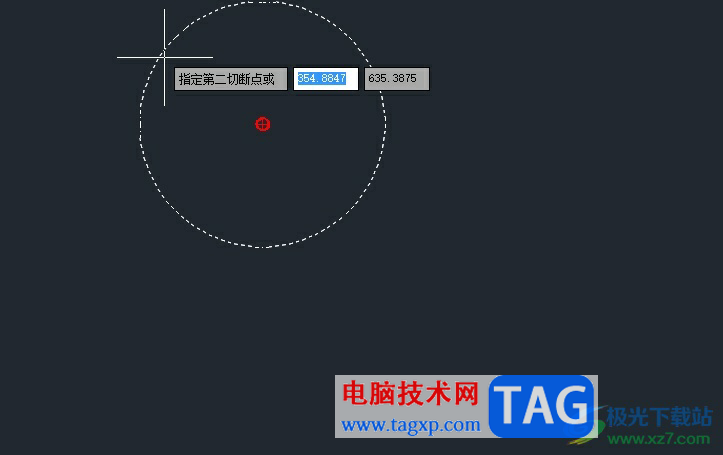 中望cad將圓打斷成圓弧的教程