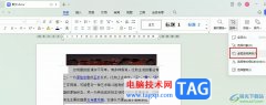 WPS Word無法選中文字只能選