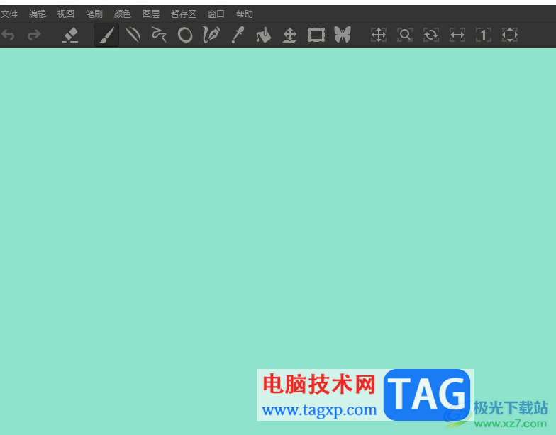 ?mypaint切換畫布背景的教程