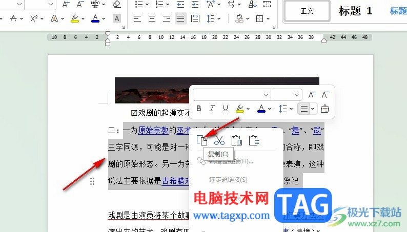 WPS Word將文字轉(zhuǎn)為圖片的方法