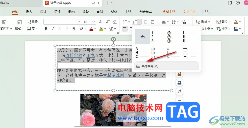 WPS PPT調(diào)整項(xiàng)目編號(hào)顏色的方法