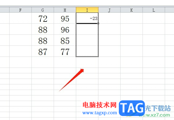 ?excel表格中的兩列相減的教程