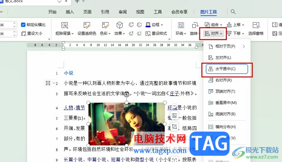 WPS Word圖片不能居中的解決方法