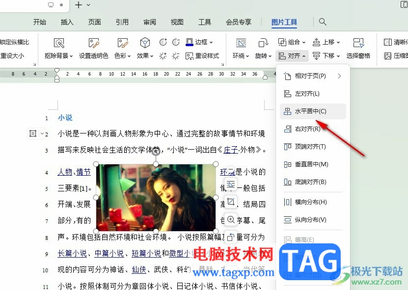 WPS Word圖片不能居中的解決方法