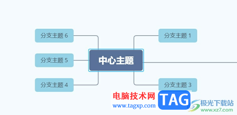 xmind修改主題框中部分文字顏色的教程