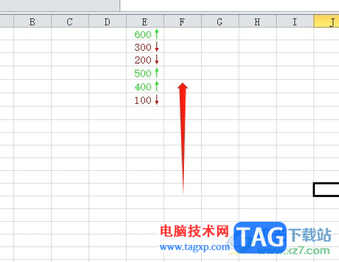excel用顏色和箭頭標(biāo)示升降值的教程