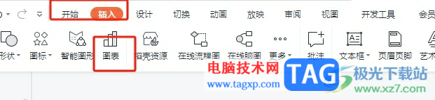 ?wps演示把表格轉(zhuǎn)成柱狀圖形的教程