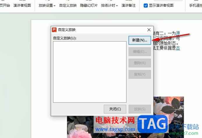 WPS PPT選擇某幾頁(yè)幻燈片放映的方法