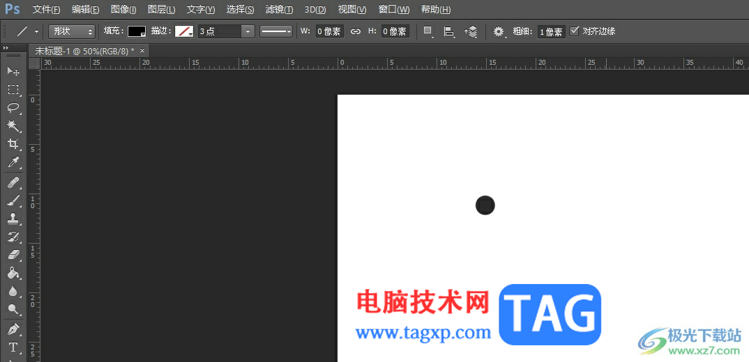 ?photoshop一筆畫(huà)出雙線的教程