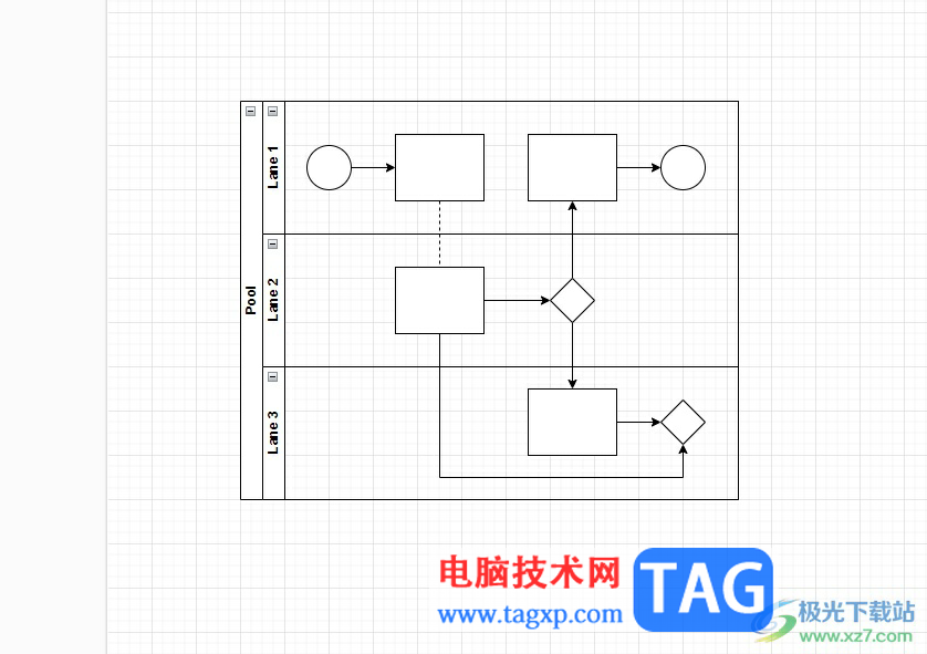 Draw.io給泳道圖添加新泳道的教程