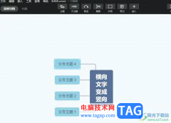 xmind將分布在左側的子主題移動到右側的