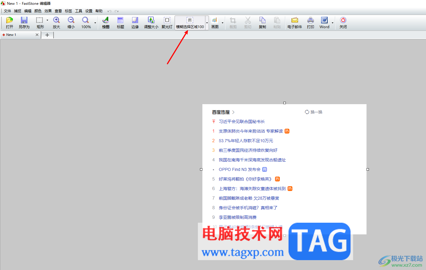faststone capture給截圖打馬賽克的方法