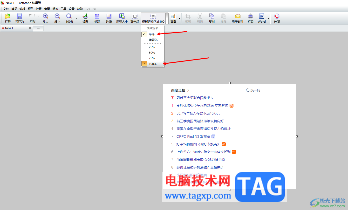 faststone capture給截圖打馬賽克的方法