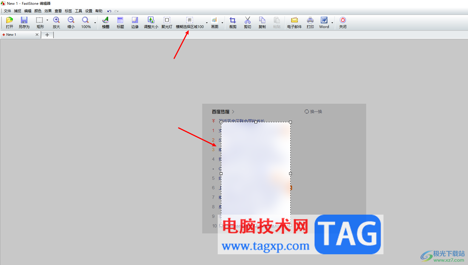faststone capture給截圖打馬賽克的方法
