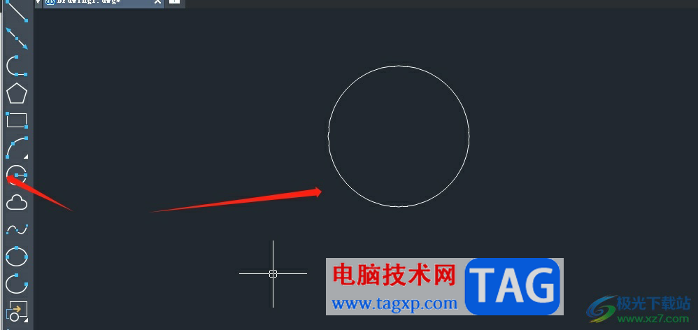 中望cad繪制縱向中心線上的直線教程