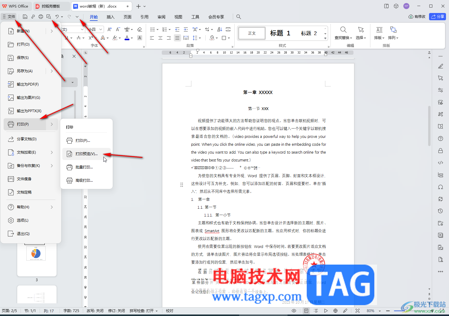 WPS文檔電腦版進(jìn)行打印預(yù)覽的方法教程
