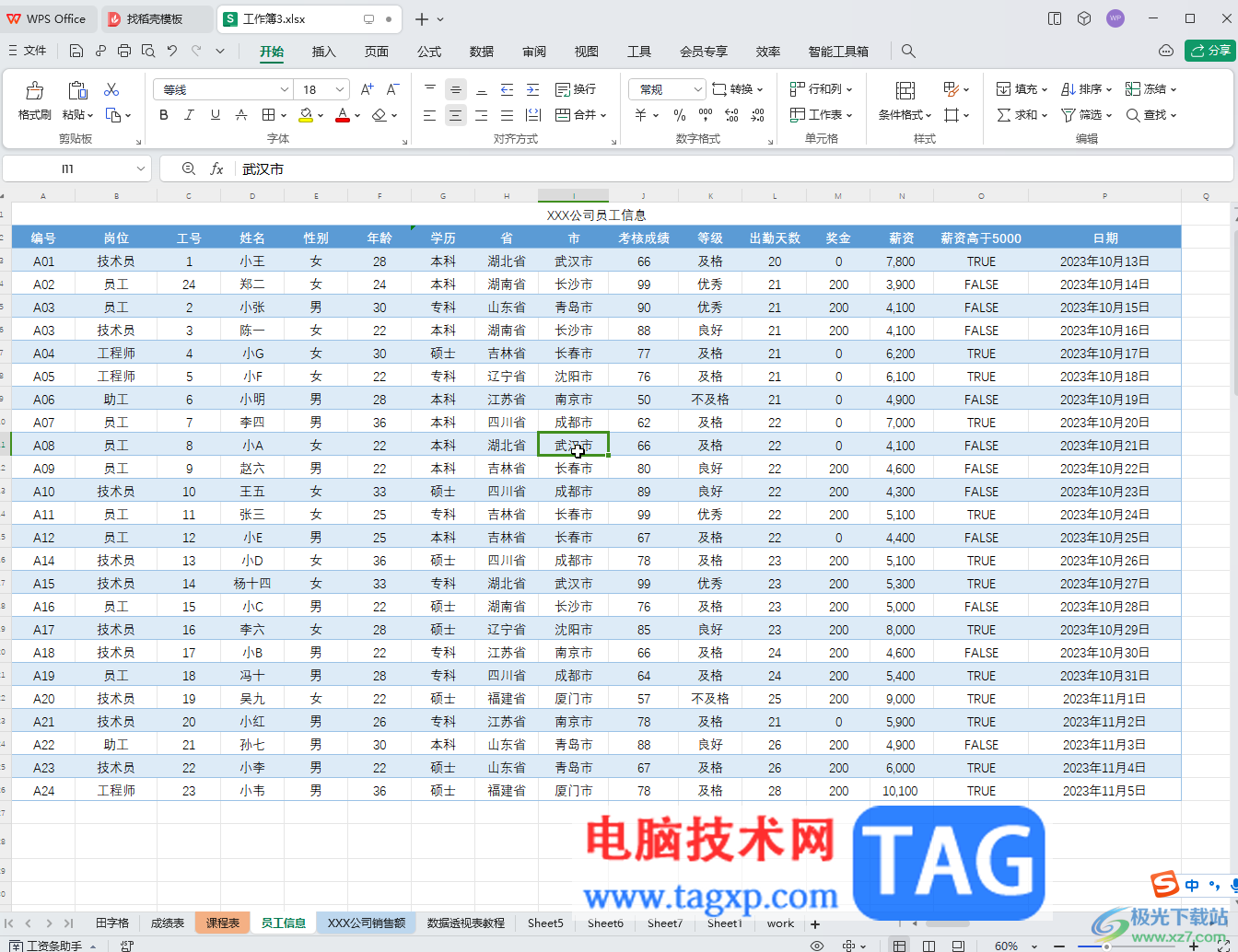 WPS表格電腦版調(diào)出篩選箭頭的方法教程