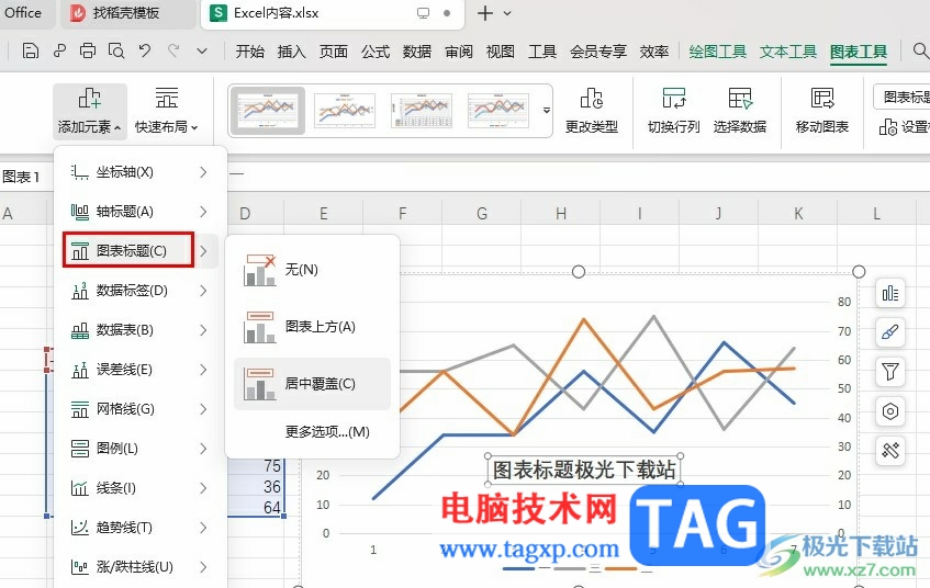 WPS Excel折線圖上添加文字標(biāo)注的方法