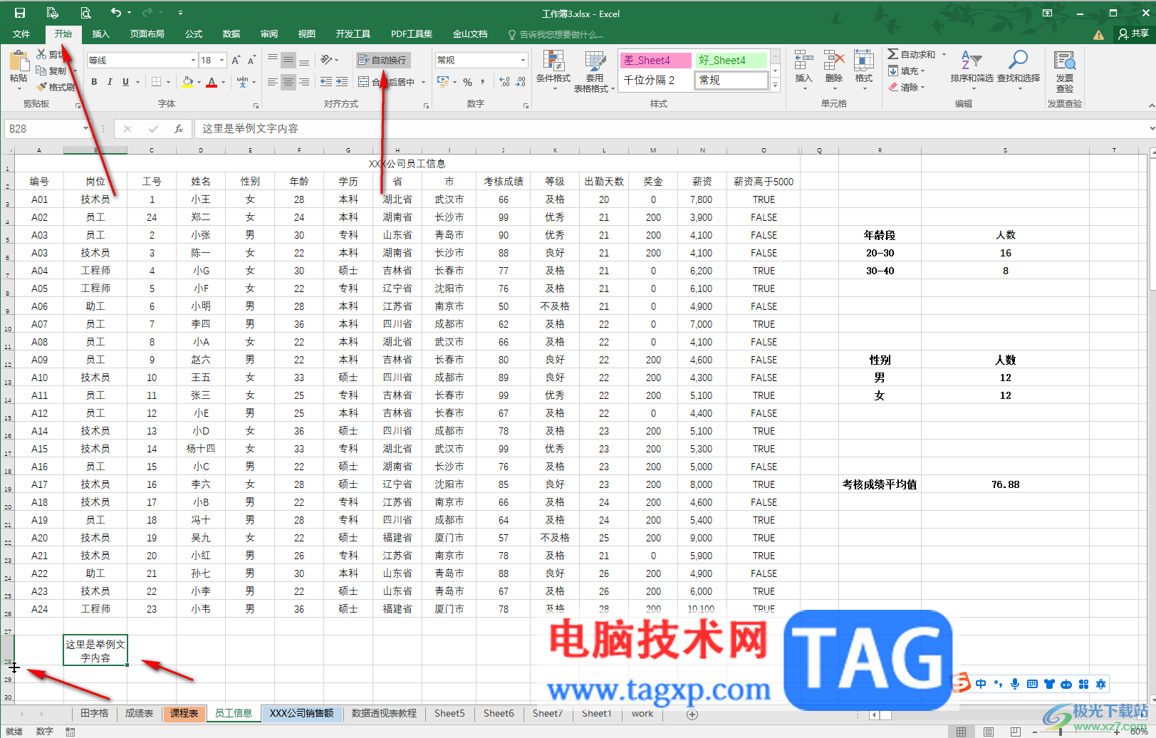 Excel讓文字不溢出單元格的方法教程