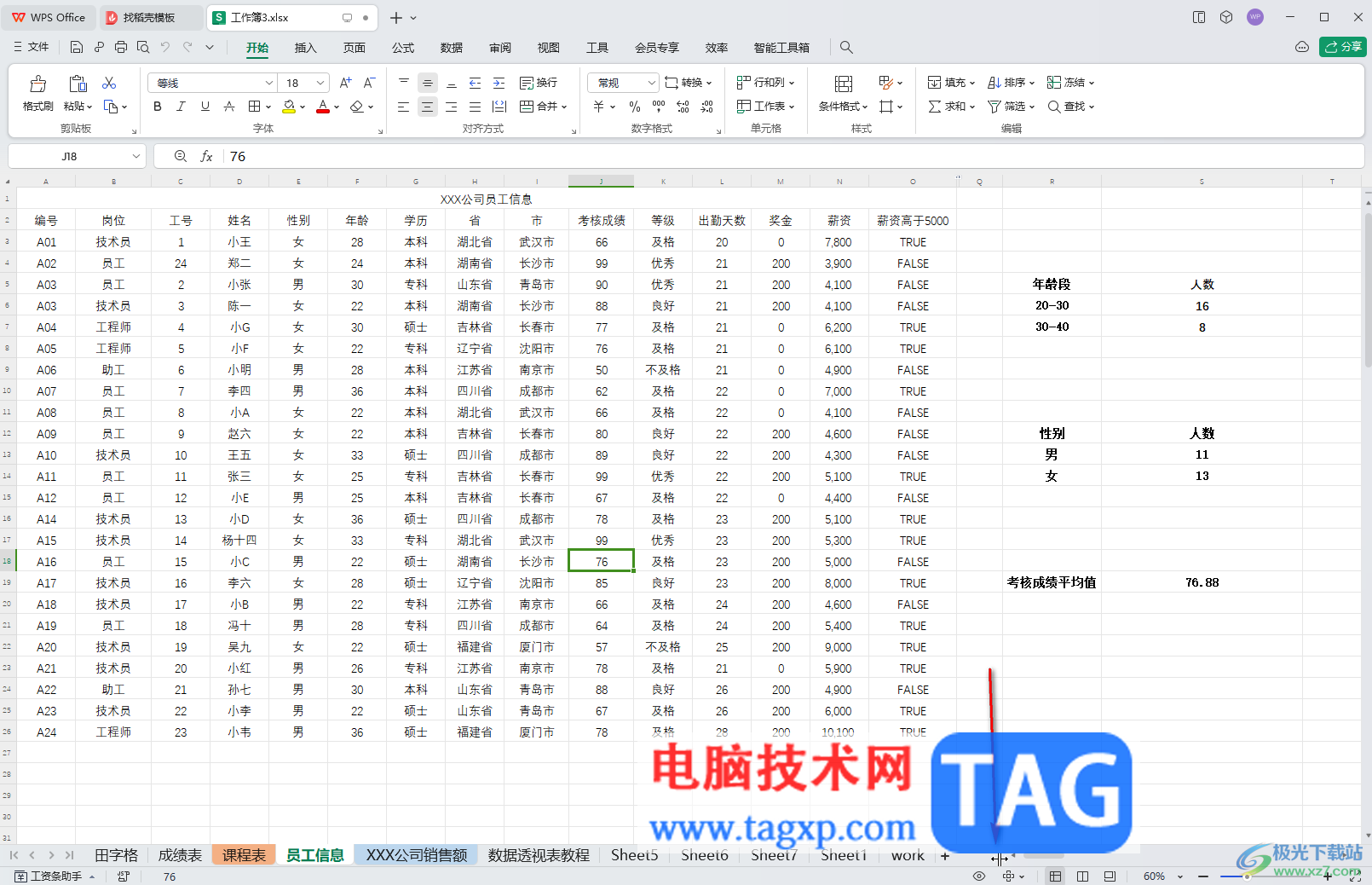 WPS表格電腦版調(diào)整工作表標(biāo)簽字號(hào)大小的方法教程