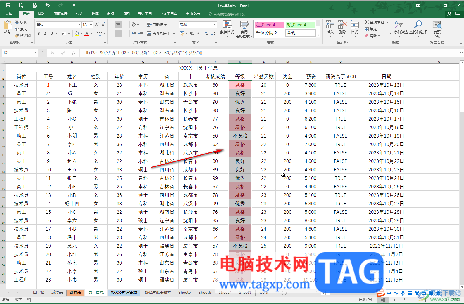 Excel突出顯示符合條件的方法教程