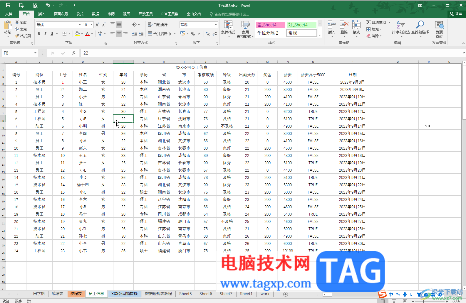 Excel表格突出顯示包含某個(gè)字的單元格的方法教程