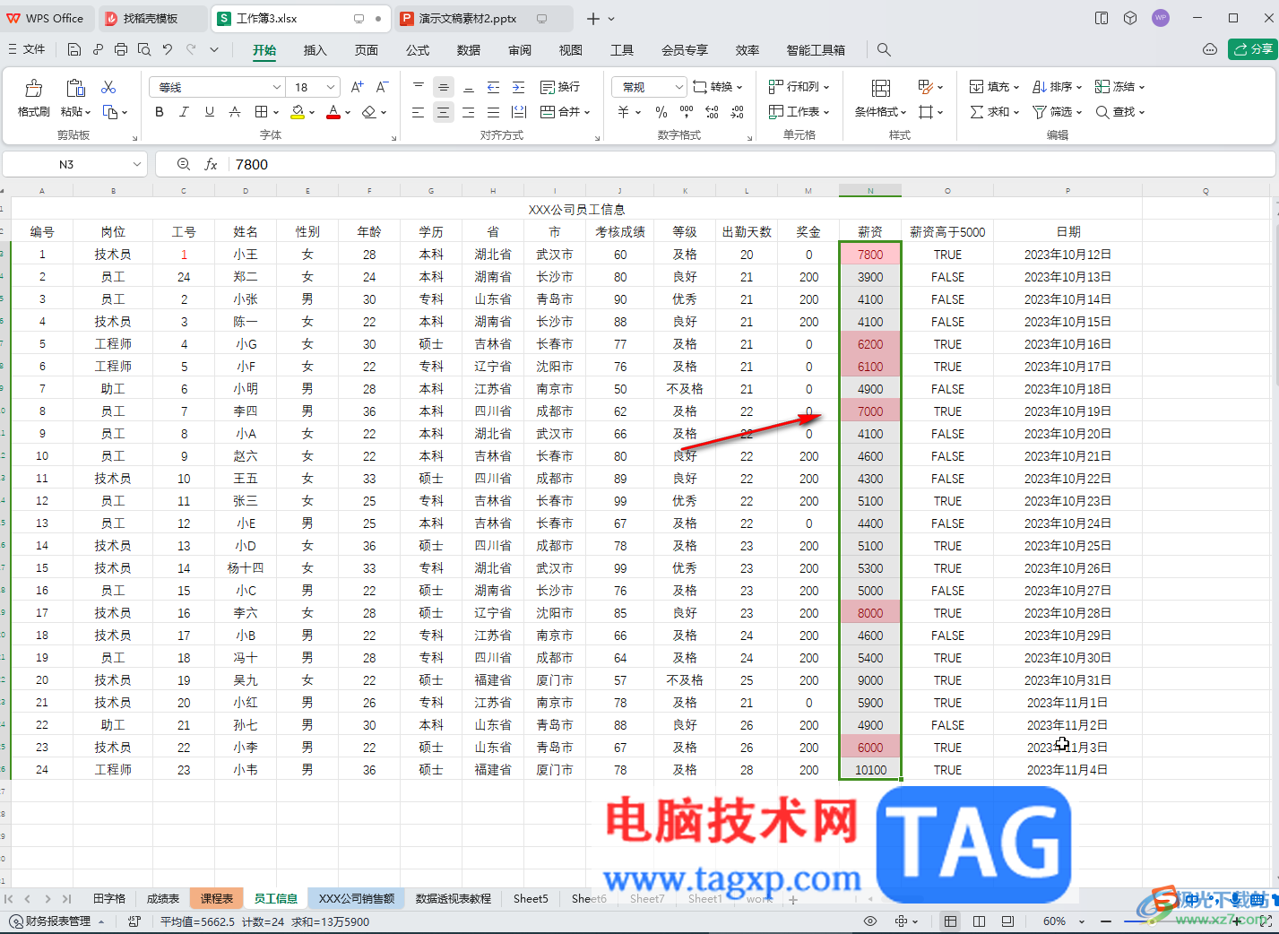 WPS表格電腦版讓某個(gè)范圍的內(nèi)容特定顯示的方法教程