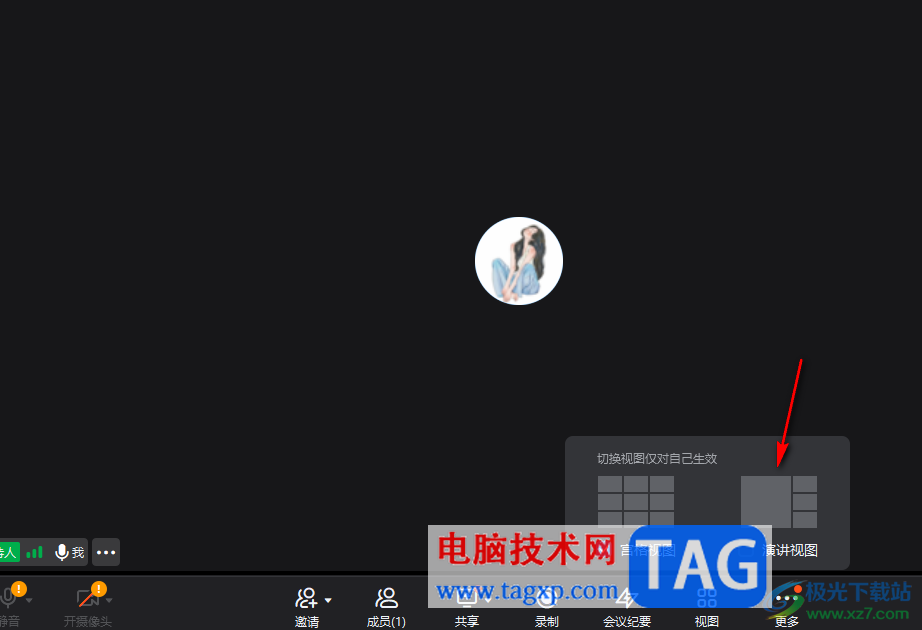 電腦版釘釘設(shè)置演講視圖的方法