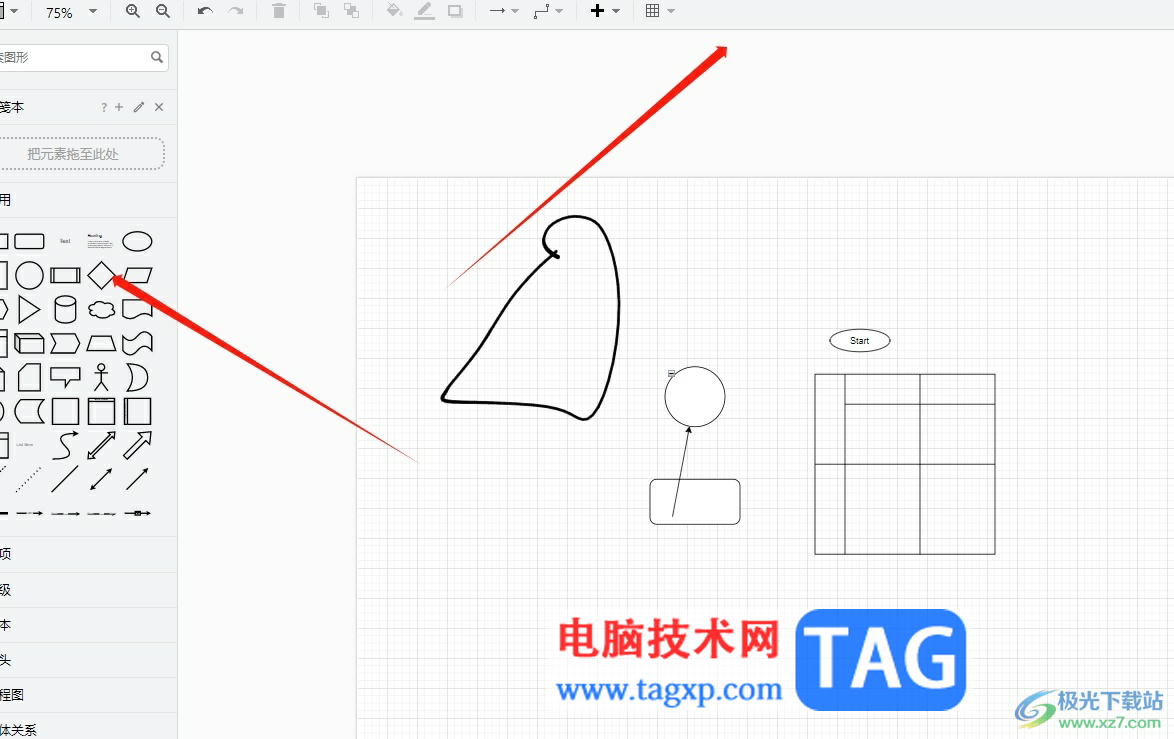 Draw.io將標尺顯示出來的教程