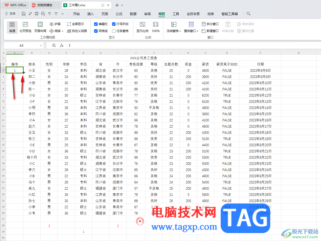 WPS Excel電腦版自動(dòng)填充序號(hào)的方法教程