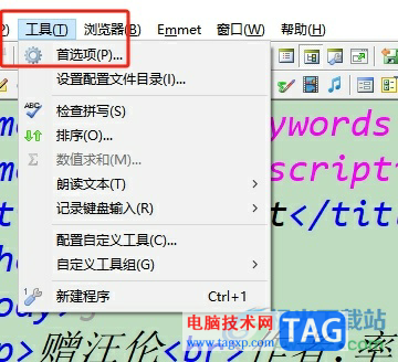 editplus打開的文件窗口在頂部顯示的教程