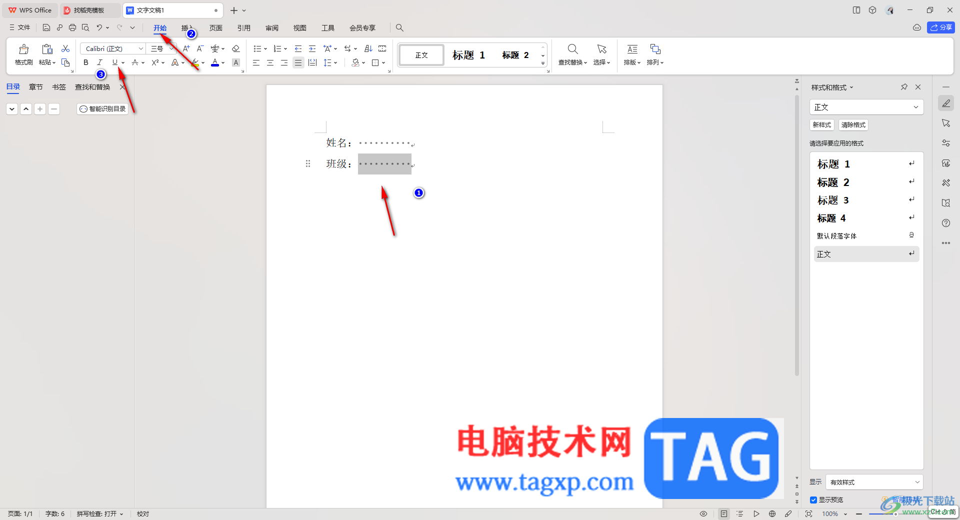 WPS Word文檔添加下劃線的方法